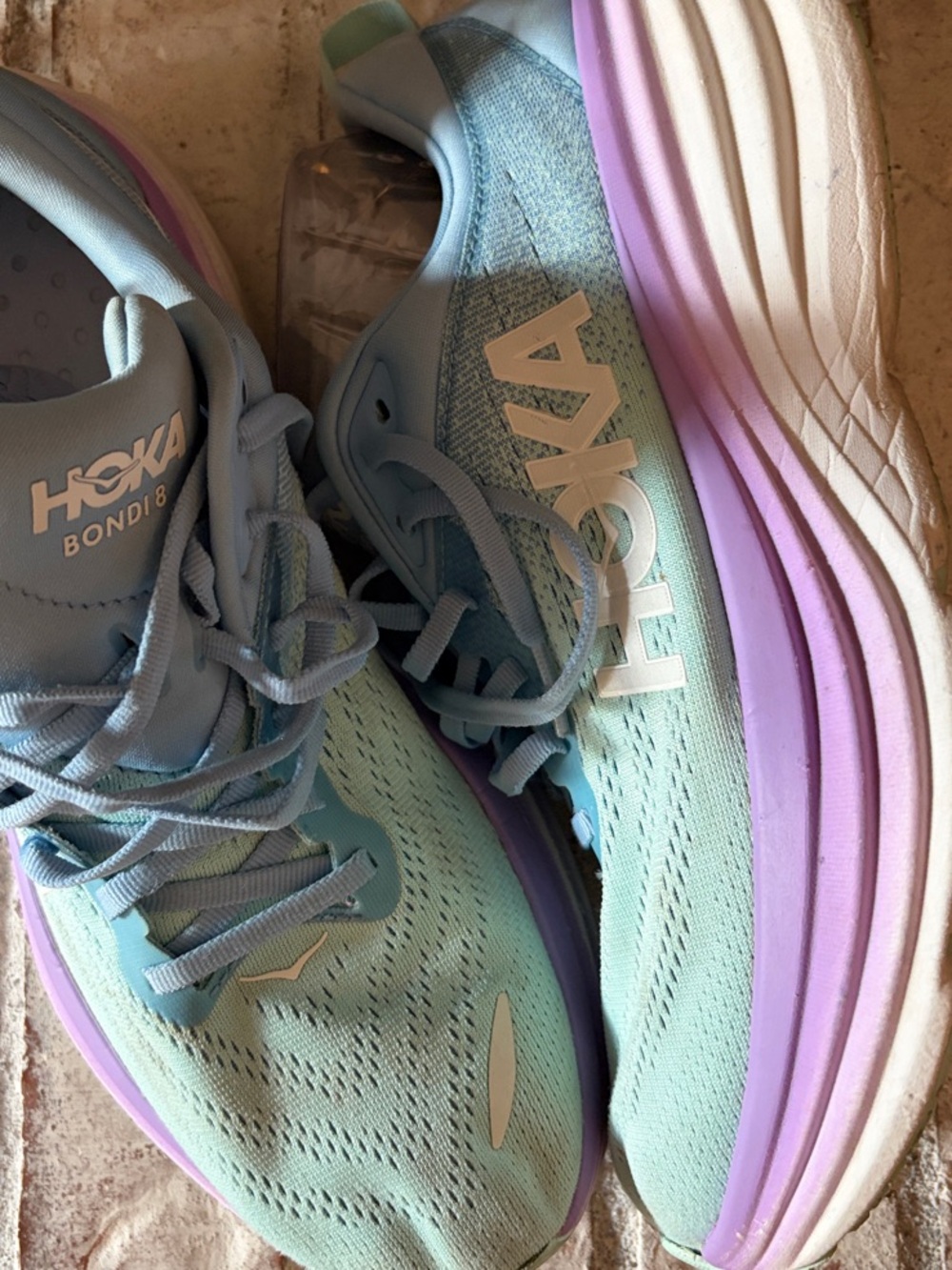 HOKA Bondi Women's Pastel Blue-Purple Running Shoes sz 11